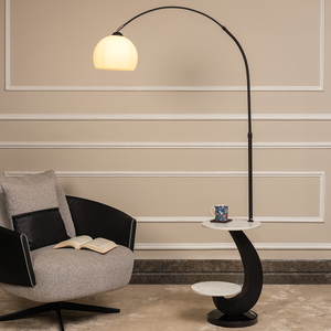 Sleek Shine Designer Arc Floor Lamp for Living Room