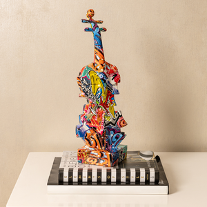 Rainbow Violin Decoration Showpiece & Item for Home Decoration