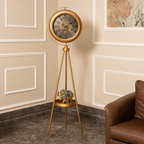 Milestone Marker Tripod Base Luxury Designer Silent Movement Floor Clock With Moving Gear Mechanism Buy Floor Clock Online (Steel Body)