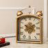 Time Tango Luxury Designer Table Clock With Moving Gear Mechanism (Steel Body)