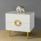 Oak Light Accent Bedside Table For Living Room