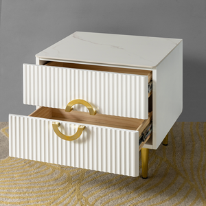 Oak Light Accent Bedside Table For Living Room