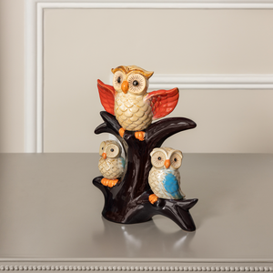 Owl Family Perch Table Decoration Showpiece & Home Decoration Items