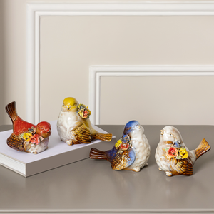 Cheerful Sparrows Table Decoration Showpiece for Home Décor