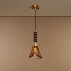 Rustic Flame Pendant Light For Living Room