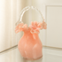 Pink Cloud Carry Handblown Glass Vase & Table Decorative showpiece