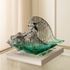 Sea Foam Shell Handblown Glass Showpiece & Items for Room Decoration