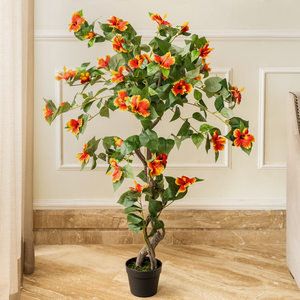 Sunfire Hibiscus Elegance Artificial plant - (4 Feet) (Natural Feel)