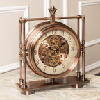Dream Ticks Luxury Designer Table Clock With Moving Gear Mechanism Buy Table Clock Online (Steel Body)