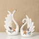 Romantic Swan Whisper Showpiece for Home and Item for Table Decoration