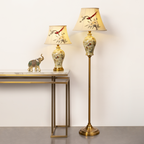 Serene Garden Table Lamp & Floor Lamp - Combo (Bird Shade)