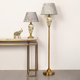 Fiesta Marble Effect Base Decorative Ceramic Floor Lamp & Table Lamp - Combo (New Flower Shade)