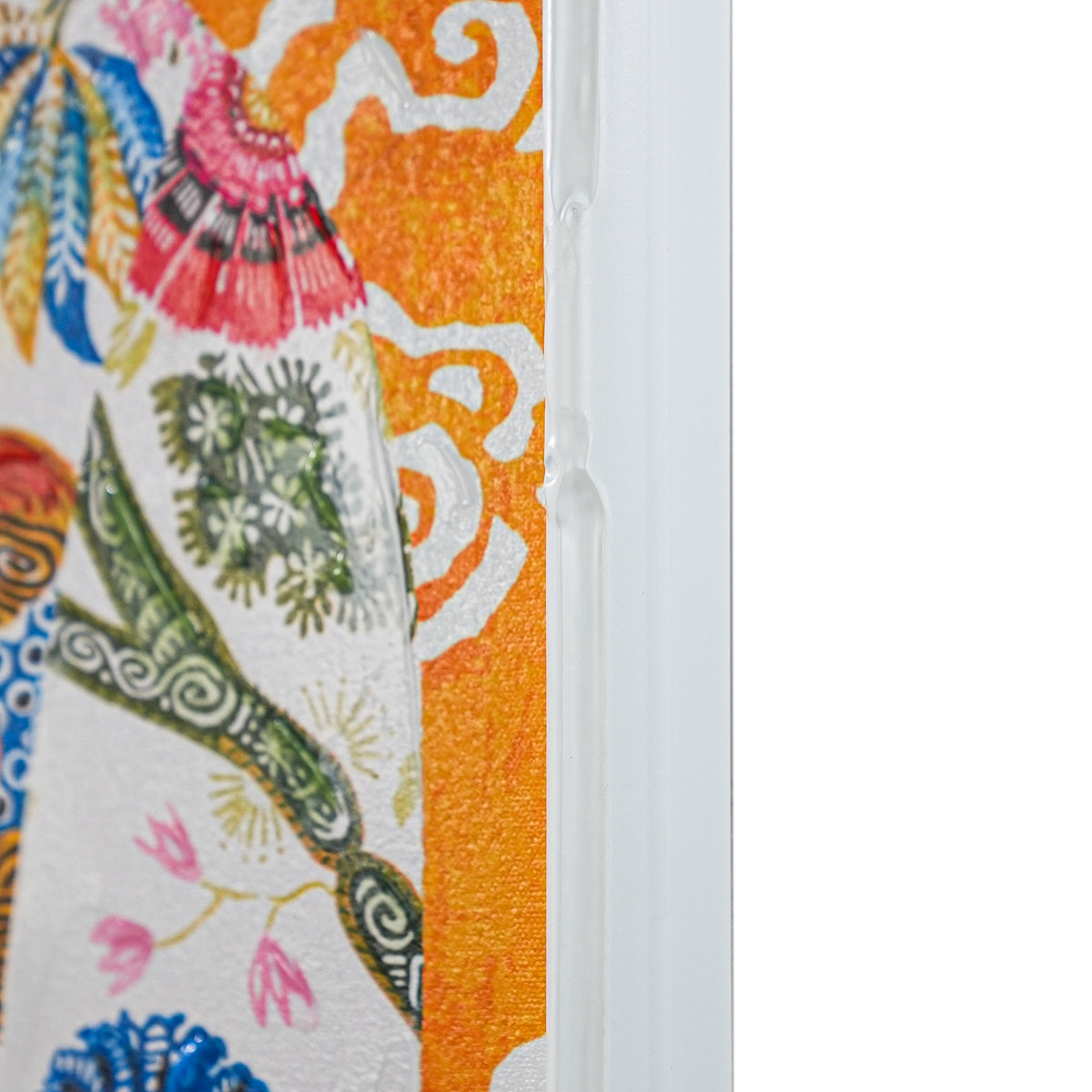 Dragon's Embrace by TITO 100% Hand Wall Painting For Home  (With Outer Floater Frame frame) (35.5 x 47 Inches )