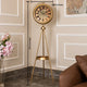 Phantom Dial Tripod Base Luxury Designer Floor Clock With Moving Gear Mechanism Buy Floor Clock Online - Gold  (Steel Body)