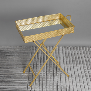 Aurum Delight Side Table & Tray Combo