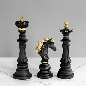 The Prestigious Monarch Chess Showpiece For Living Room - Set of 3(Black)