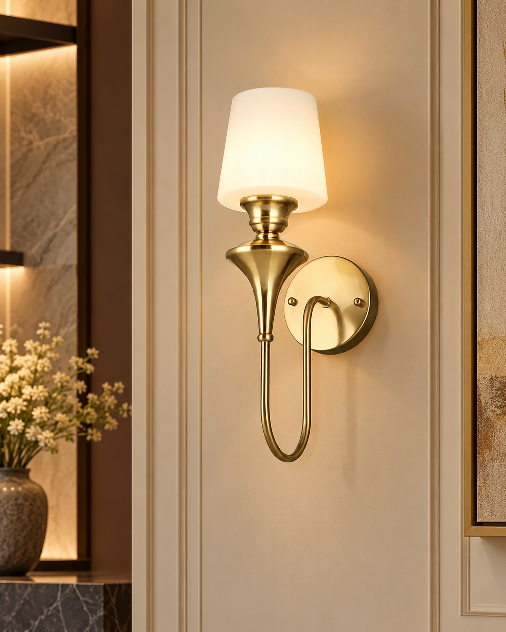 Elysian Curve Wall Lamps for Living Room - Signle Sconce
