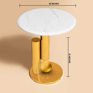 Ethereal Haven Side Table (Stainless Steel) - Gold