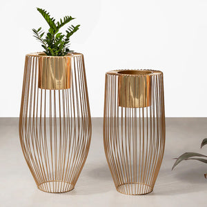 Euphoric Earth Planters Set of 2 - Gold