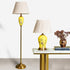 Zurich Modern Tall Floor & Lustrous Shine Living Room Table Lamp - Combo