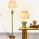 Alabama Floral Base Tall Floor & Celestial Shine Designer Table Lamp - Combo