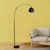 Whimsical Moonbeam Floor Lamp for Bedroom - Black