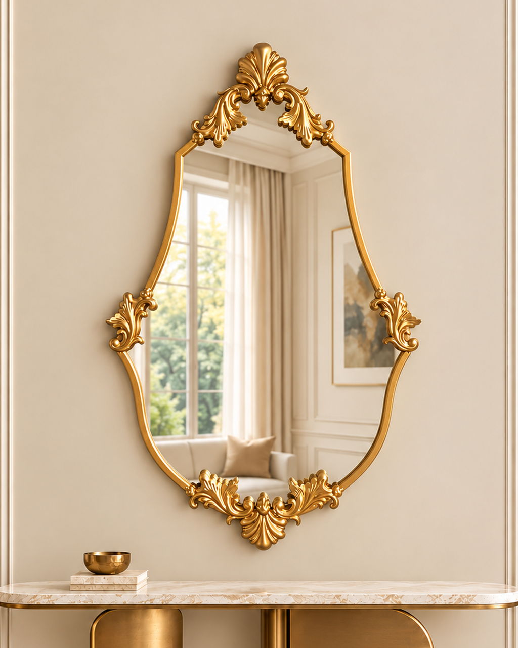 Crown Elegance Decorative Wall Mirror For Home & Item for Home Decoration