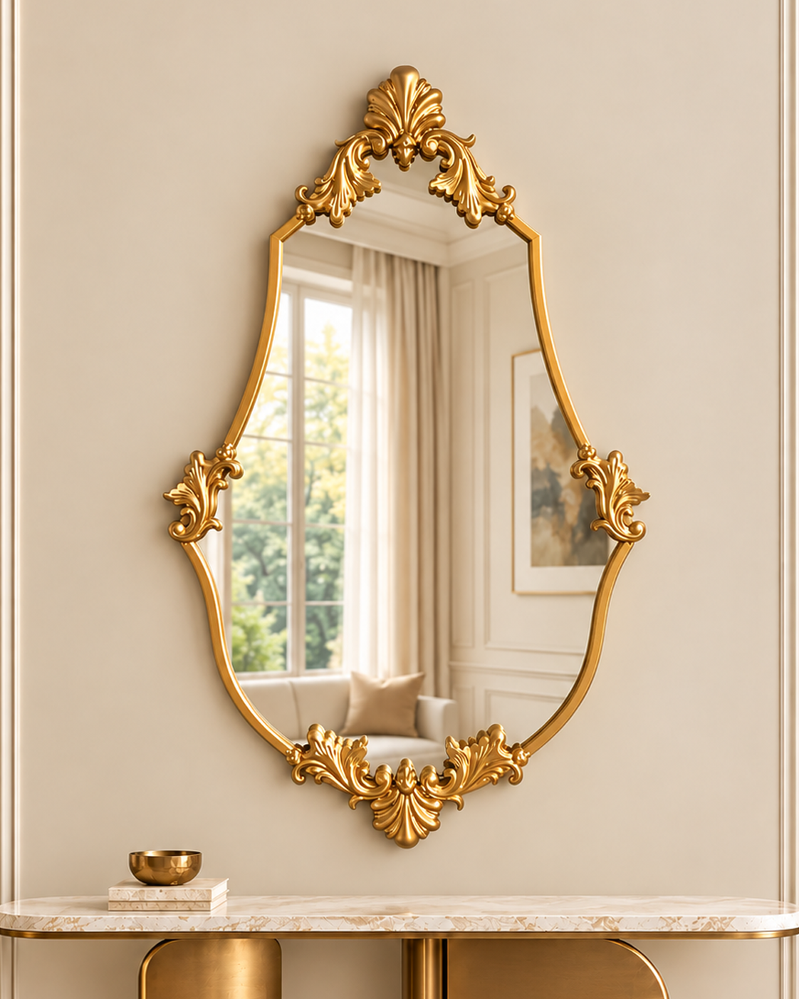 Crown Elegance Decorative Wall Mirror For Home & Item for Home Decoration