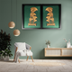 Gilded Flora and Fauna Shadow Box Wall Decoration Piece - Green (Pair)