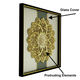 Gleaming Floral Wall Decoration Shadow Box