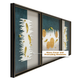Golden Aquatic Symphony Wall Decoration Shadow box - Set of 3