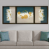 Golden Aquatic Symphony Wall Decoration Shadow box - Set of 3