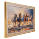 Golden Sunrise Seven Horse Painting for Living Room