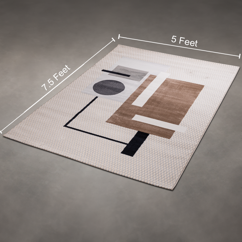Graphic Grid Floor Rug (5 x 7.5 Feet Feet)