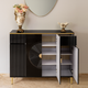 Obsidian Charm Wooden Shoe Rack for Home