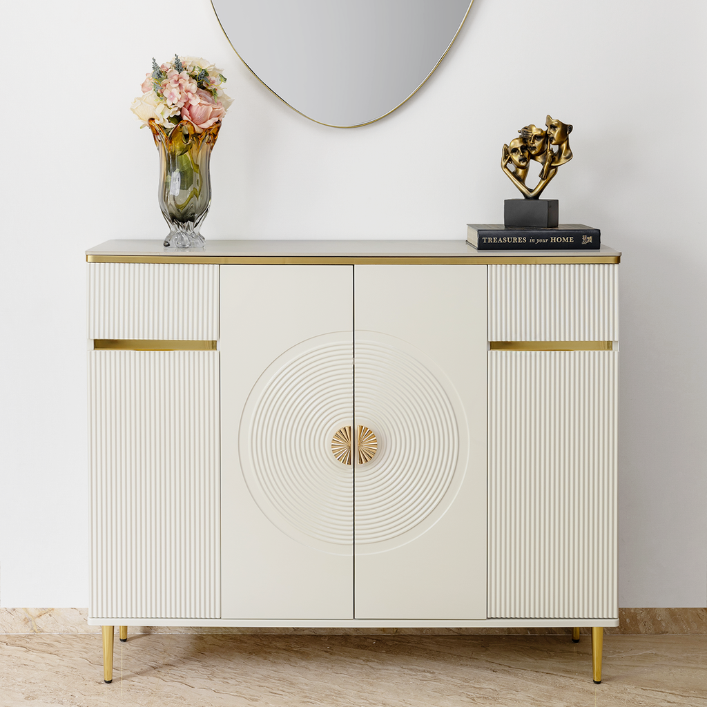 Snow Vortex Wooden Storage Cabinet and Console Table For Home & Crockery Storage Cabinet / Crockery Unit