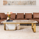 Posh Accent Coffee Table For Living Room (Stainless Steel)