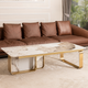 Posh Accent Coffee Table For Living Room (Stainless Steel)