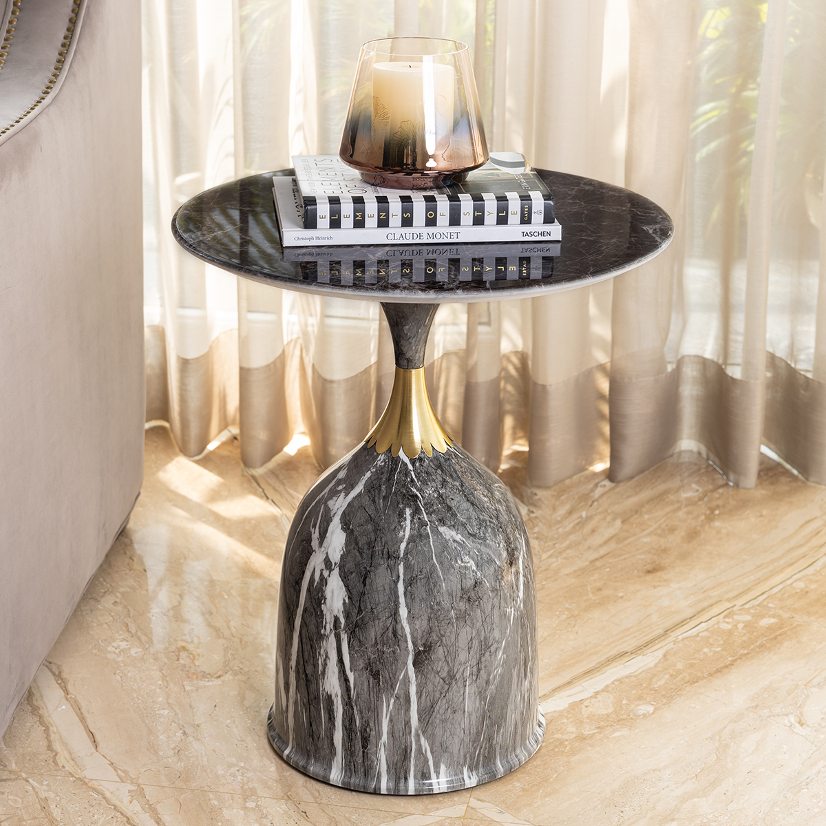 Midnight Splendor Side Table For Living Room