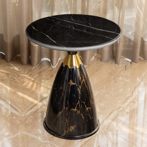 Obsidian Luxe Accent Side Table For Living Room