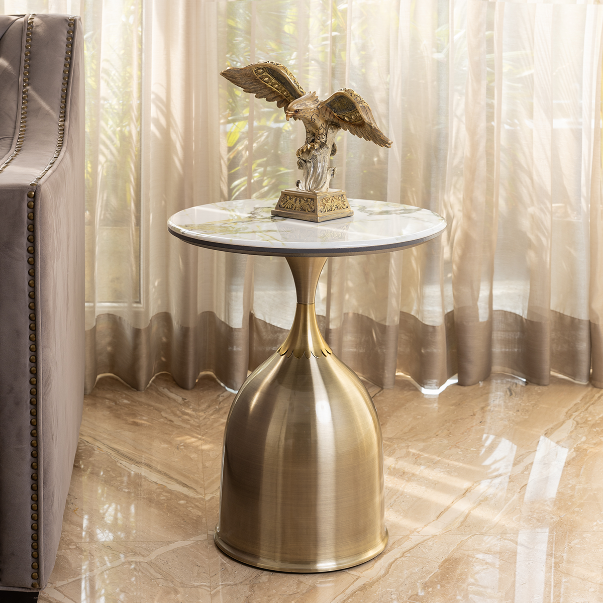 Pristine Elegance Side Table For Living Room