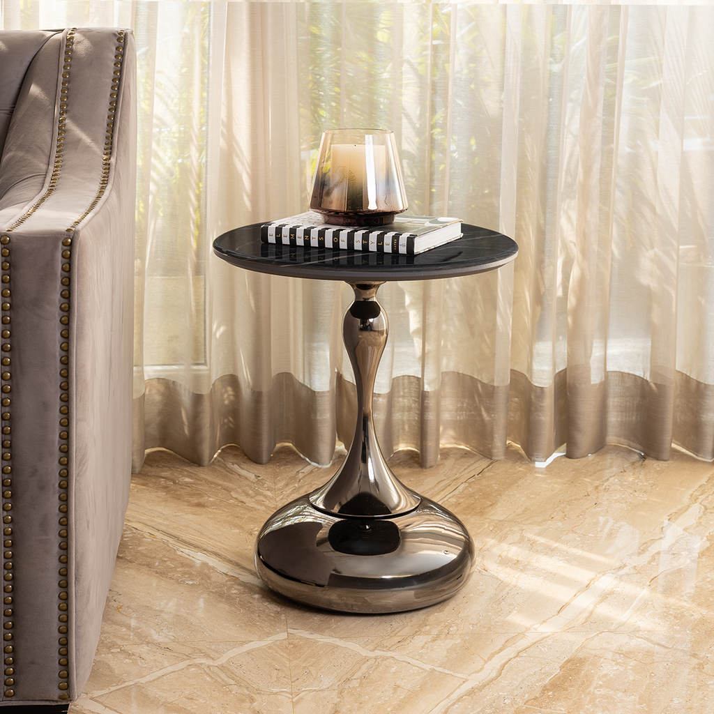 Onyx Elegance Side Table For Living Room