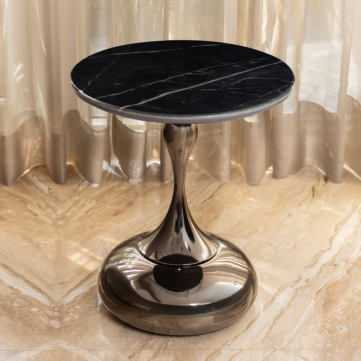 Onyx Elegance Side Table For Living Room