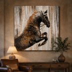 The Jumping Stallion 100% Hand Painted Oil Paintings For Home & Wall Decoration Items (48 x 48 Inches)