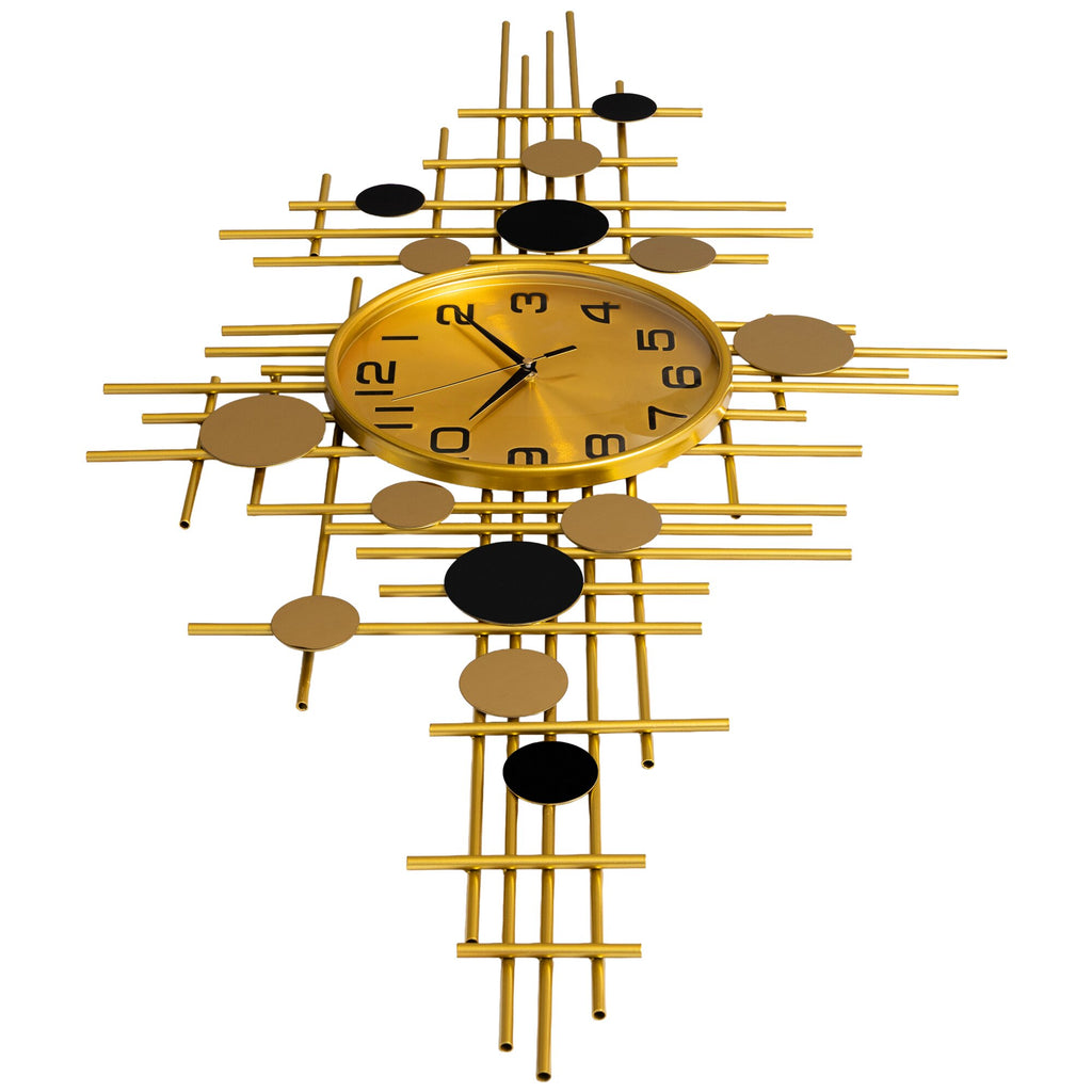 Golden Axis Statement Metal Wall Art Clocks for the Home