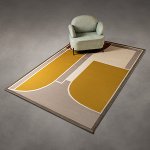 Retro Geometric Floor Rug & Carpet (6.5 X 9.5 feet)