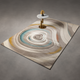 Circular Wave Floor Rug & Carpet (6.5 X 9.5 feet)