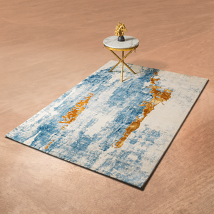 Opulent Oasis Blue Floor Rug & Carpet (5X7.5 Feet)