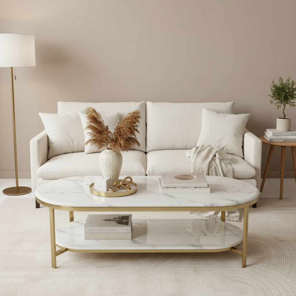 Whispering Essence Gold Coffee Table (STAINLESS STEEL)