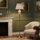 Fiesta Marble Effect Base Decorative Ceramic Floor Lamp (New Flower Shade)